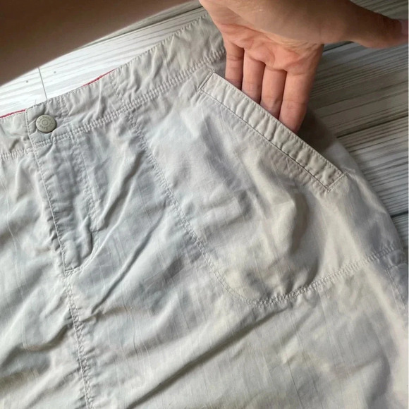 Llbean tan cargo athletic hiking skirt with pockets women’s size 10 - Picture 5 of 13